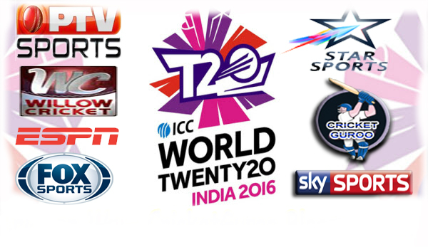 World T20 2016 Live Streaming rights for TV Channels